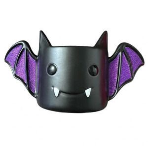 BATH & BODY WORKS Halloween Vampire Bat Three 3 Wick Ceramic Candle Holder NWT